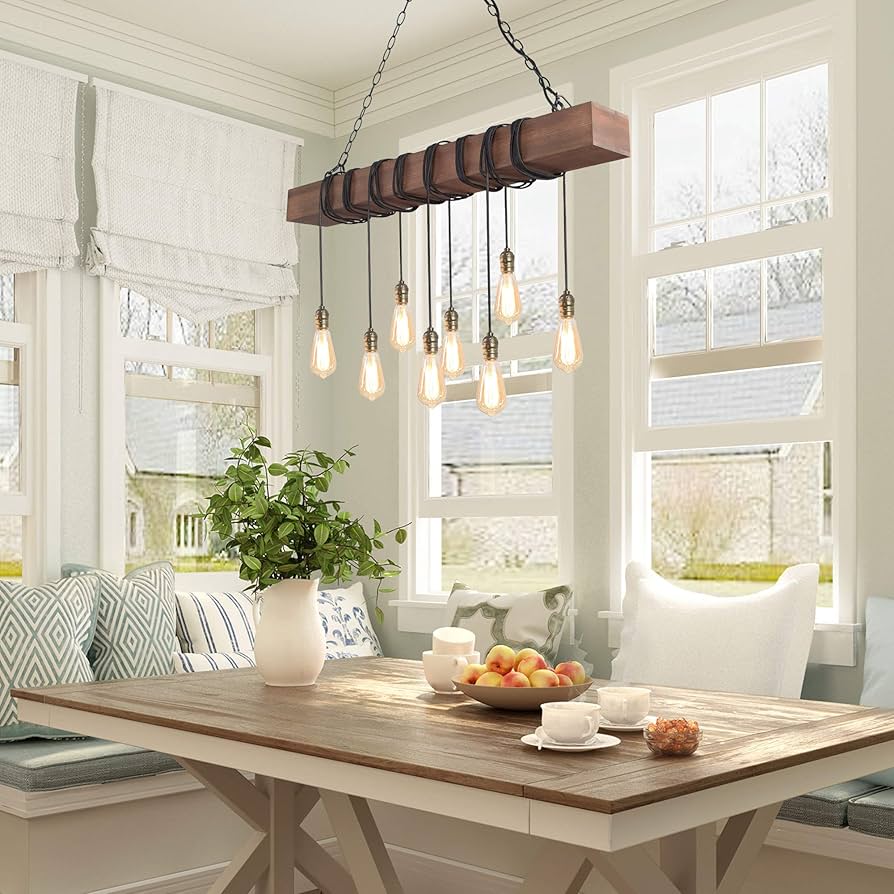 Haven Farmhouse Wood Chandelier